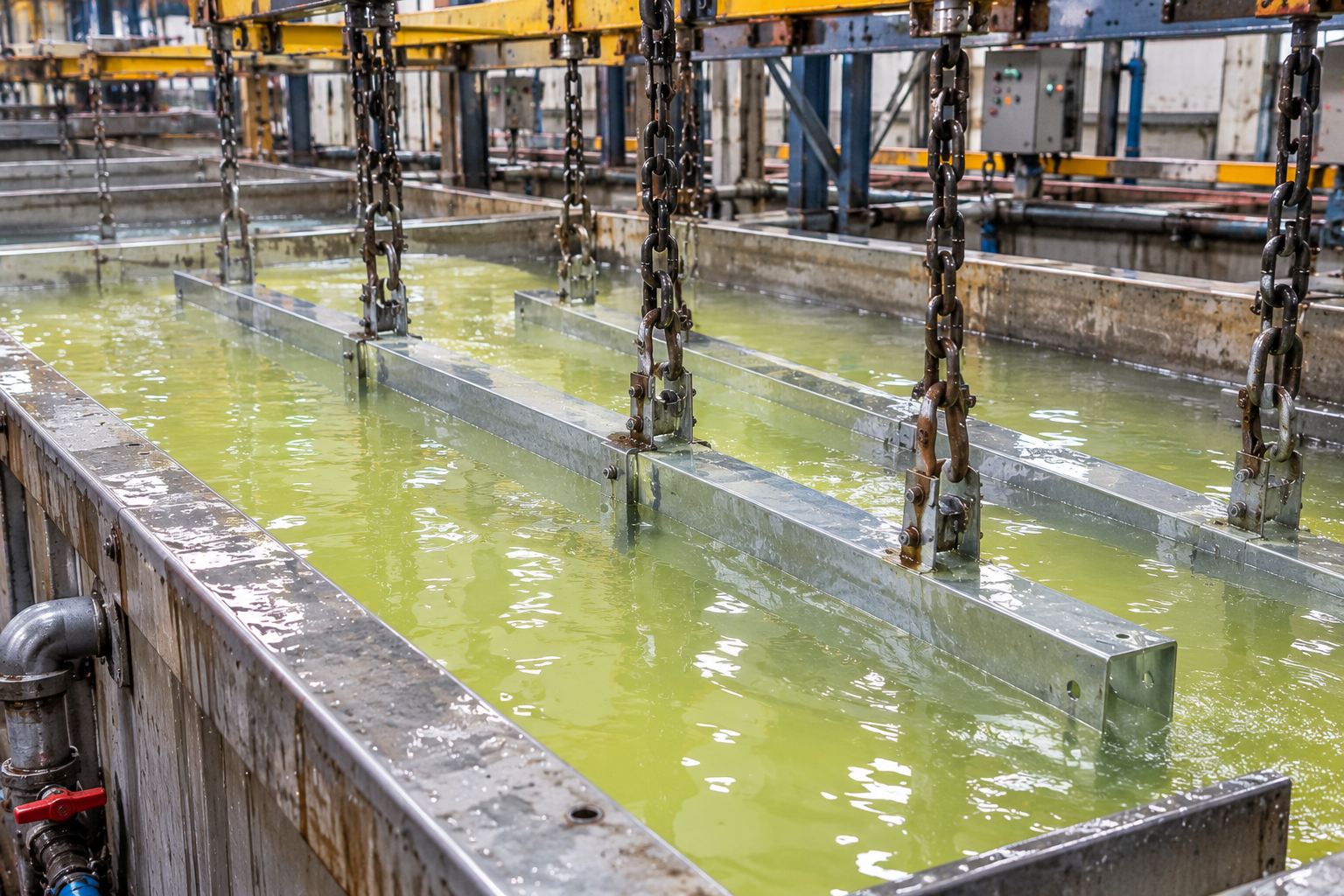 Hydrochloric acid pickling tank for steel